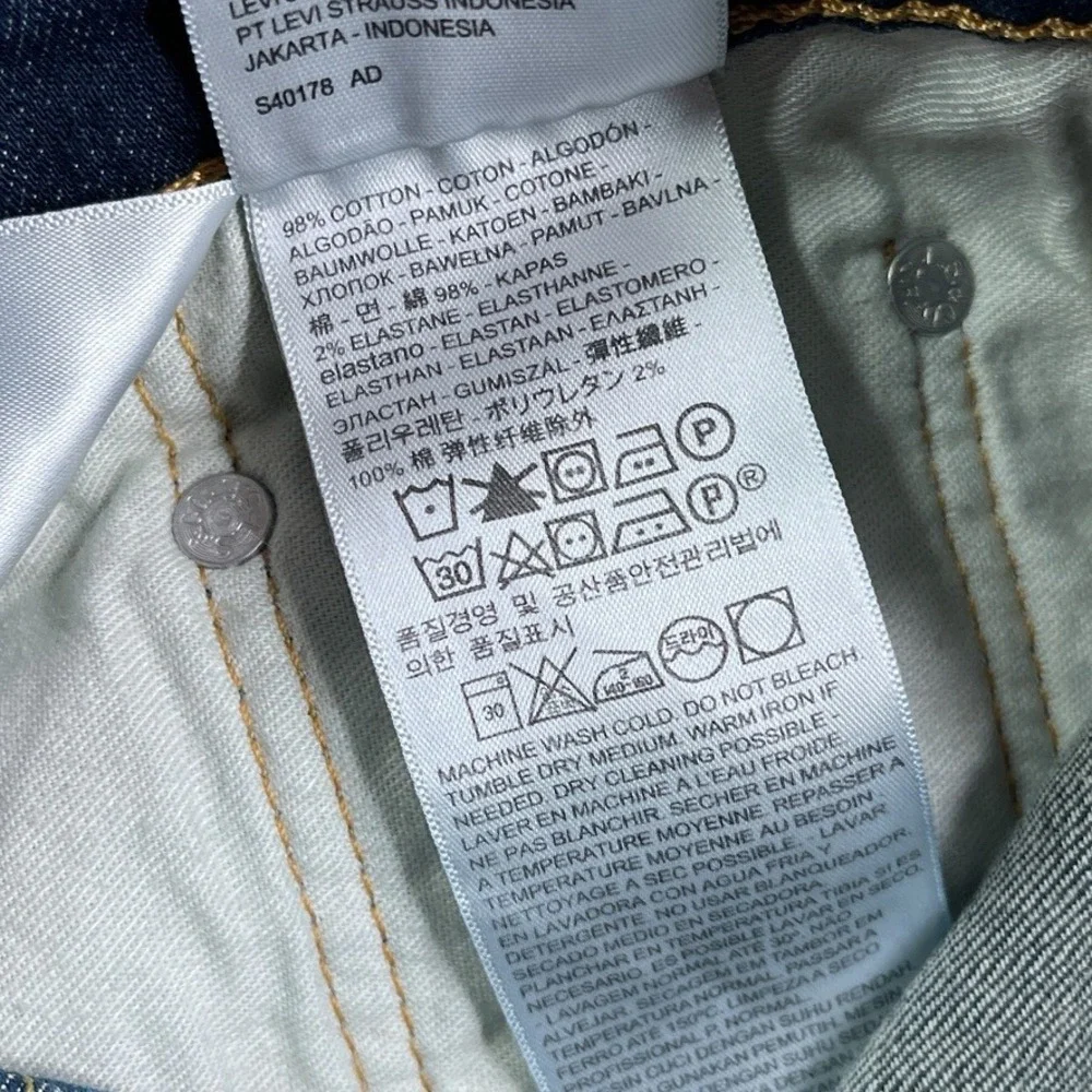 Levis Jeans Mens 30x32 Blue 514 Straight‎ Fit Stretch Denim Casual Classic